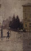 Tom roberts By the Treasury oil on canvas
